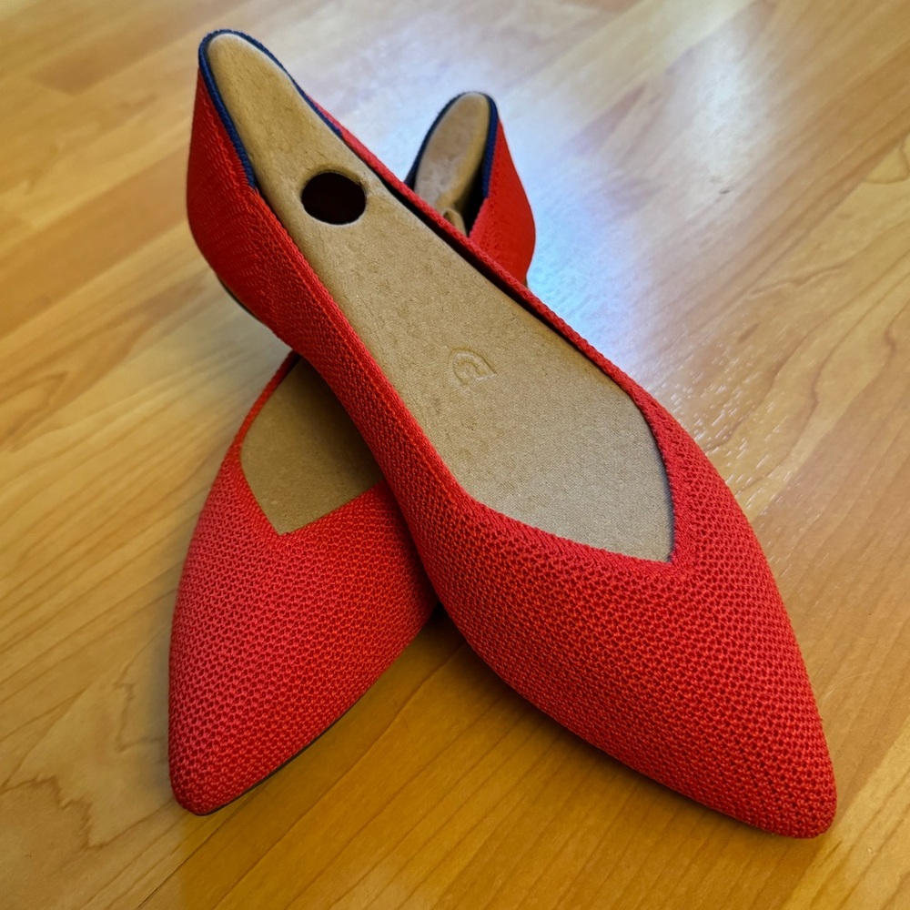 Rothy's The Point II Flats in Glamour Red